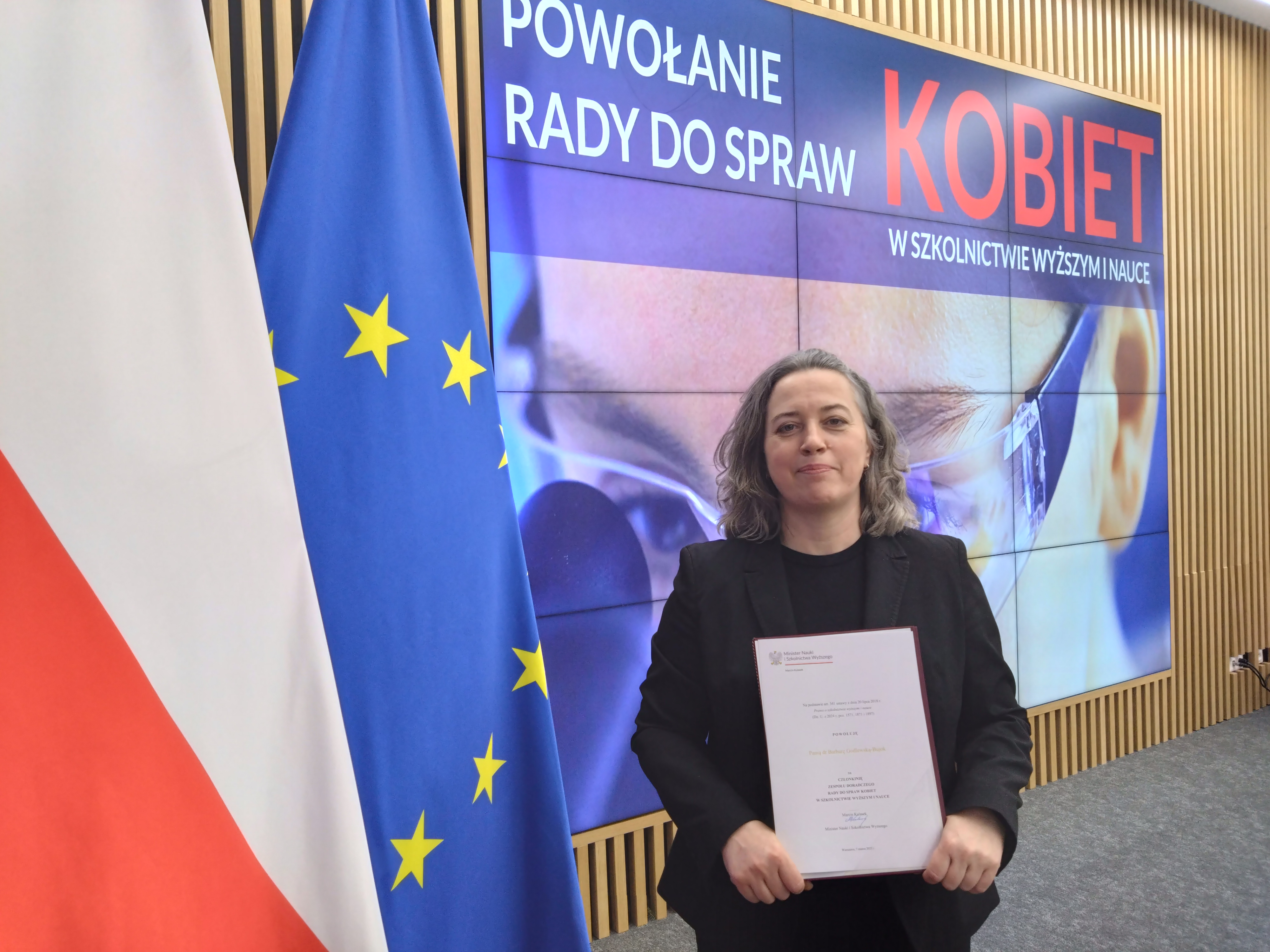 Dr Barbara Godlewska-Bujok członkinią zespołu doradczego przy Ministrze Nauki i Szkolnictwa Wyższego