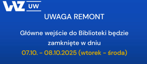 Hol Biblioteki zamknięty w dniach 7–8 października