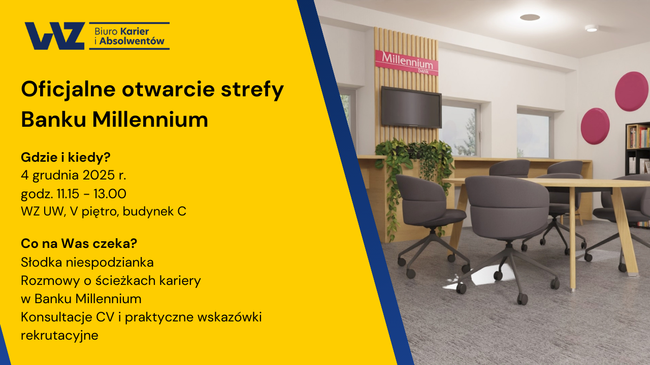 Bank Millennium otwiera nową strefę na WZ UW!