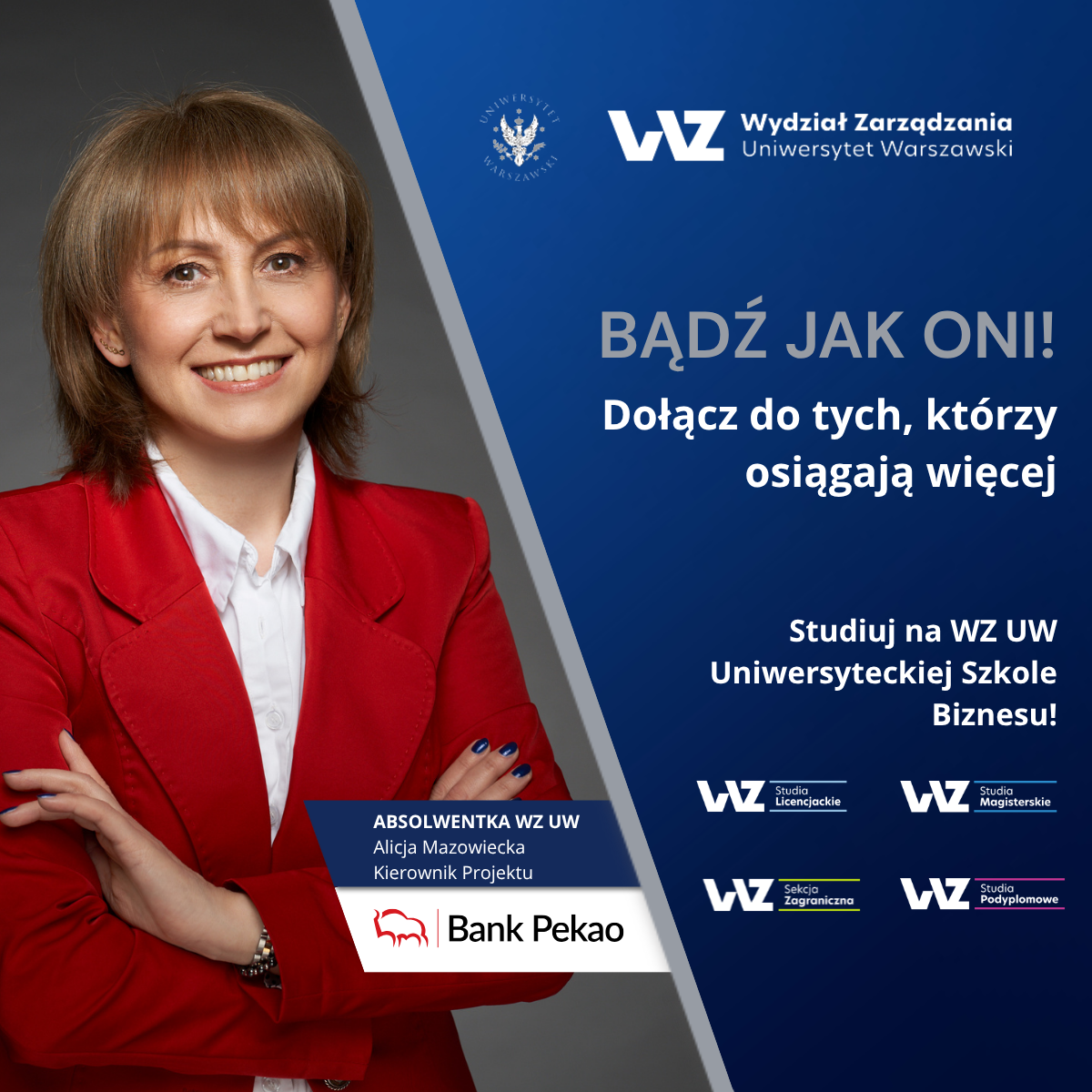 Kampania „Bądź jak Oni!” – historie sukcesu absolwentów WZ UW