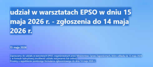 Bezpłatne warsztaty przygotowujące do konkursów EPSO