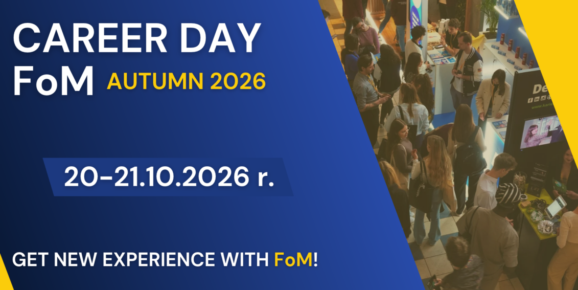 On 20 and 21 October 2026, join us for the FoM Career Day – Autumn 2026 – get new experience with FoM!